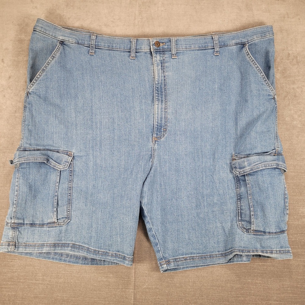 Wrangler Vintage Denim‎ Cargo Shorts Relaxed Fit Baggy Jean Shorts Mens Size 52
